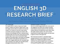 English 3D Research Brief